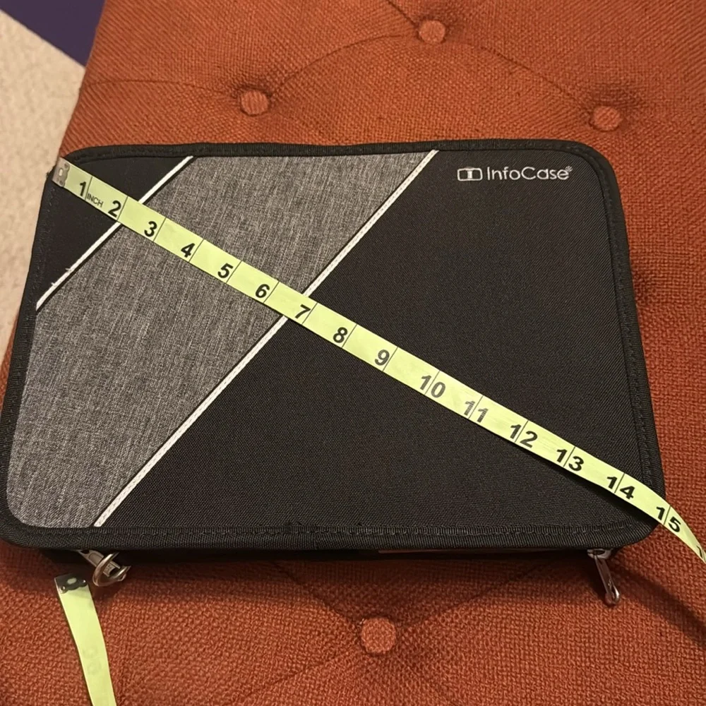 Black and Gray Protective Tablet Sleeve with Zipper